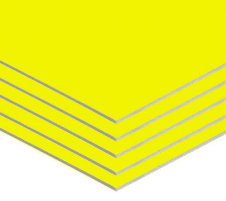 LAMINA DE ANIME COMPRIMIDO (FOAM-BOARD) AMARILLO 5 x 508 x 762 mm REF. 950050