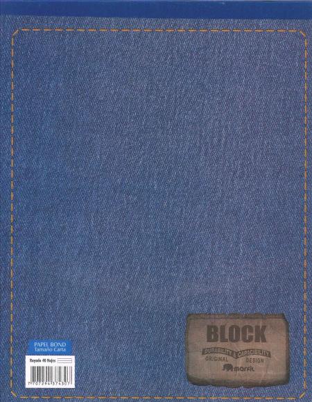 BLOCK RAYADO MARFIL TIPO CARTA x 40 HOJAS REF. 0500007