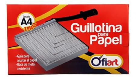 GUILLOTINA BASE DE  METAL PARA PAPEL OFIART TAMAÑO A4 12'X10' REF. OF-032 
