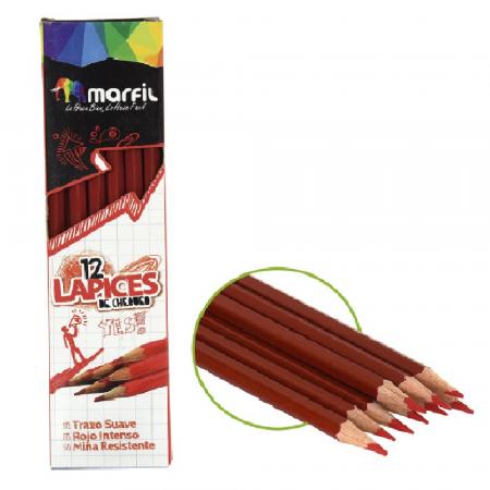 LAPIZ CREYON ROJO CON BORRADOR - CHEQUEO REF. 