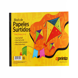 BLOCK DE PAPELES SURTIDOS PRINTA X 18 HOJAS REF. PR-E-0143