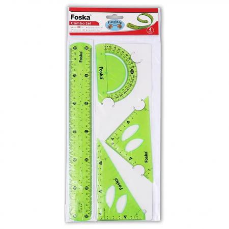 ESC. ESTUCHE DE JUEGO GEOMETRICO FLEXIBLE 30cm BP77