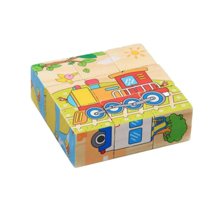 ROMPECABEZA DE MADERA ANIMALES X 9PZAS