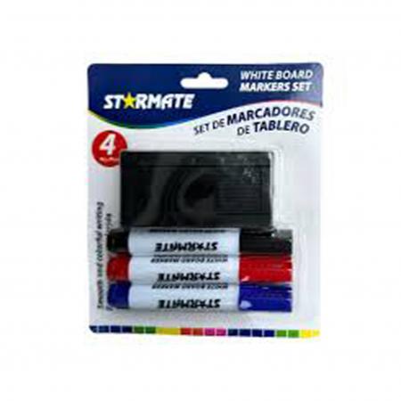 ESC. SET DE MARCADORES PARA PIZARRA CON BORRADOR 