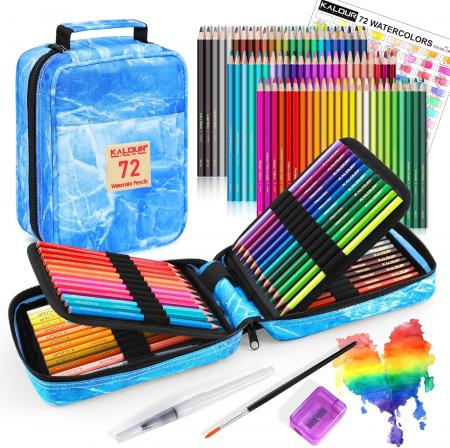 KALOUR 72 WATERCOLOR PENCIL SET NYLON CASE (acuarela)